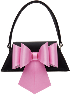 Черная мини-сумка с бантом Le Cadeau Розовая MACH &amp; MACH