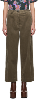 Серо-коричневые брюки с четырьмя карманами Dries Van Noten