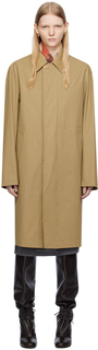 Эксклюзивное светло-коричневое пальто SSENSE LEMAIRE