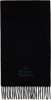 Черный шарф с вышивкой Vivienne Westwood