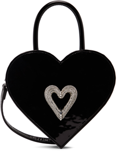 Черная мини-сумка с тройным сердцем MACH &amp; MACH