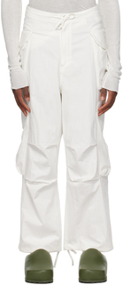 Белые брюки-карго Entire Studios Gocar