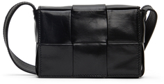 Черная мини-сумка-мессенджер с кассетой Bottega Veneta