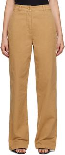 Burberry Светло-коричневые брюки с четырьмя карманами