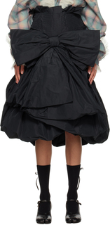 Черная юбка-миди с объемным бантом Maison Margiela