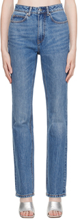 Alexander Wang Синие джинсы со стопками