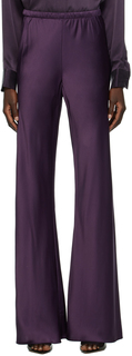Фиолетовые домашние брюки косого кроя из шелковой ткани Silk Laundry
