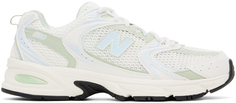Бело-зеленые кроссовки New Balance 530