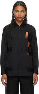 Черная рубашка с вырезом Comme des Garçons