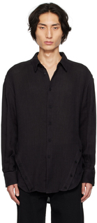 Черная рубашка с планкой Eckhaus Latta