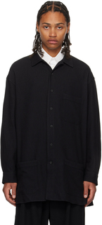 Черная рубашка с тремя карманами Yohji Yamamoto