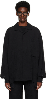 Черная рубашка с тиснением KOZABURO