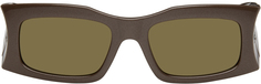 Эксклюзивные коричневые солнцезащитные очки SSENSE Balenciaga
