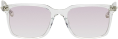 SSENSE Эксклюзивные прозрачные солнцезащитные очки M1018 Кафе с фиолетовым градиентом Matsuda