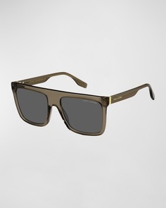 Прямоугольные солнцезащитные очки с плоским верхом из ацетата Marc Jacobs