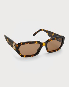 Прямоугольные солнцезащитные очки из ацетата с логотипом Marc Jacobs
