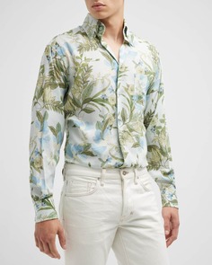 Мужская спортивная рубашка с цветочным принтом TOM FORD