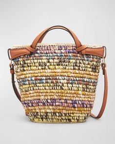 Маленькая разноцветная сумка через плечо Mallorca из рафии Ulla Johnson