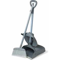 Закрывающийся совок с щеткой для мусора ЛАЙМА