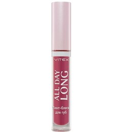 Vitex тинт-блеск для губ all day long, тон 35 all day glamour rose 3г Viteks