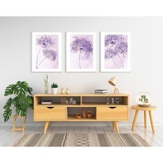 Набор интерьерных постеров (плакатов) 40х50 см, 3 шт, 140 гр/м2, 6-040, NO Brand