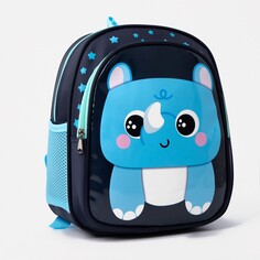 Рюкзак детский на молнии, 2 наружных кармана, цвет синий NO Brand