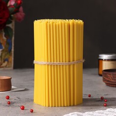 Церковная свеча из воска №100, желтый, 1кг NO Brand