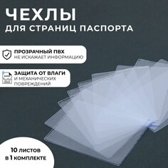 Чехол для листов паспорта, 10 листов, прозрачный NO Brand