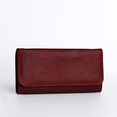 Кошелек на кнопке, цвет бордовый NO Brand
