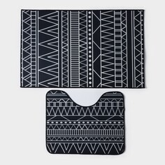 Набор ковриков для ванной и туалета доляна