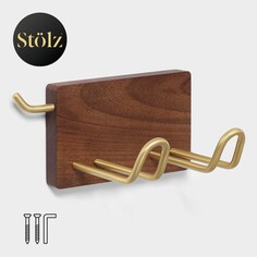 Держатель для фена штольц stölz hölzern premiere, ореховое дерево, алюминий