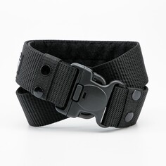 Ремень тактический, 125 см, ширина 5,3 см, пряжка пластик, черный NO Brand