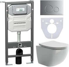 Комплект подвесной унитаз Ceramica Nova Forma CN3009 + система инсталляции Ceramica Nova Envision Round CN1001M + CN1000