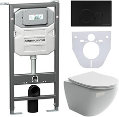 Комплект подвесной унитаз Ceramica Nova Metropol CN4002 + система инсталляции Ceramica Nova Envision Round CN1001B + CN1000