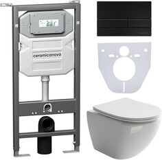 Комплект подвесной унитаз Ceramica Nova Metropol CN4002 + система инсталляции Ceramica Nova Envision Flat CN1002B + CN1000
