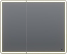 Зеркальный шкаф 100х80 см белый глянец Lemark Element LM100ZS-E