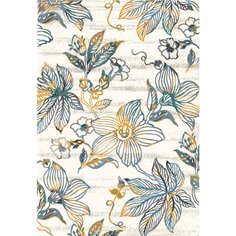 Ковер интерьерный 1.33х1.9 м, Silvano, Листья, прямоугольный, 219221B