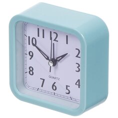 Часы-будильник настольные, 9.7х9.7 см, квадратные, пластик, Классик, Y4-5210