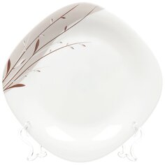 Тарелка десертная, стеклокерамика, 19 см, квадратная, Орфей, Daniks, FFP-85-130303/291905/NFP85T