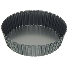 Форма для запекания сталь, 24.5х24.5х5 см, антипригарное покрытие, круглая, разъемная, черная, Daniks, KB18556-25-grey