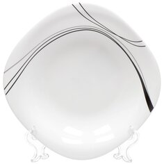 Тарелка суповая, стеклокерамика, 21 см, 0.675 л, квадратная, Токио, Daniks, FFSP-90/K1306-2