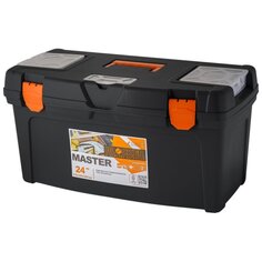 Ящик для инструментов, 24 , 61х31.5х31 см, пластик, Blocker, Master, черный, оранжевый, BR6006ЧРОР