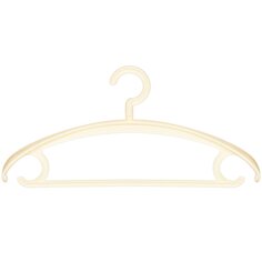 Вешалка-плечики для одежды, 42 см, пластик, бело-желтая, Y3-715