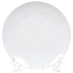 Тарелка обеденная, керамика, 24 см, круглая, Универсал Белье, Добрушский фарфоровый завод, 8С0914Ф34