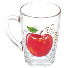 Кружка стекло, 300 мл, Капучино Полезное яблоко, ОСЗ, с1334 Osz