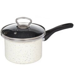 Кастрюля эмалированная сталь, 1.5 л, с крышкой, крышка стекло, Сантэкс, Гранит цветной, 1-2215411, индукция САНТЕКС