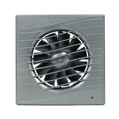 Вентилятор вытяжной настенный, выключатель, Viento, установочный диаметр 125 мм, 240 м³/ч, gray metal, Волна, В125СВ STILL gray Виенто