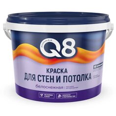 Краска воднодисперсионная, Formula Q8, акриловая, интерьерная, матовая, 2.7 кг