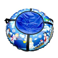 Санки-ватрушка Fani Sani, Снеговики Proffi, 100 см, 100 кг, с буксировочным тросом, с ручками, 81159