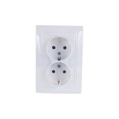 Розетка скрыт устан, 2 гн, с/з,с/у, 16 А, белая, UNIVersal, Севиль, С0128